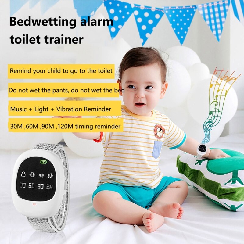 Wireless Urine Wet Alarm Pee AlarmReceiver Transmitter Bedwetting Reminder 85LE